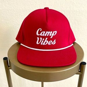 Red vintage look baseball hat